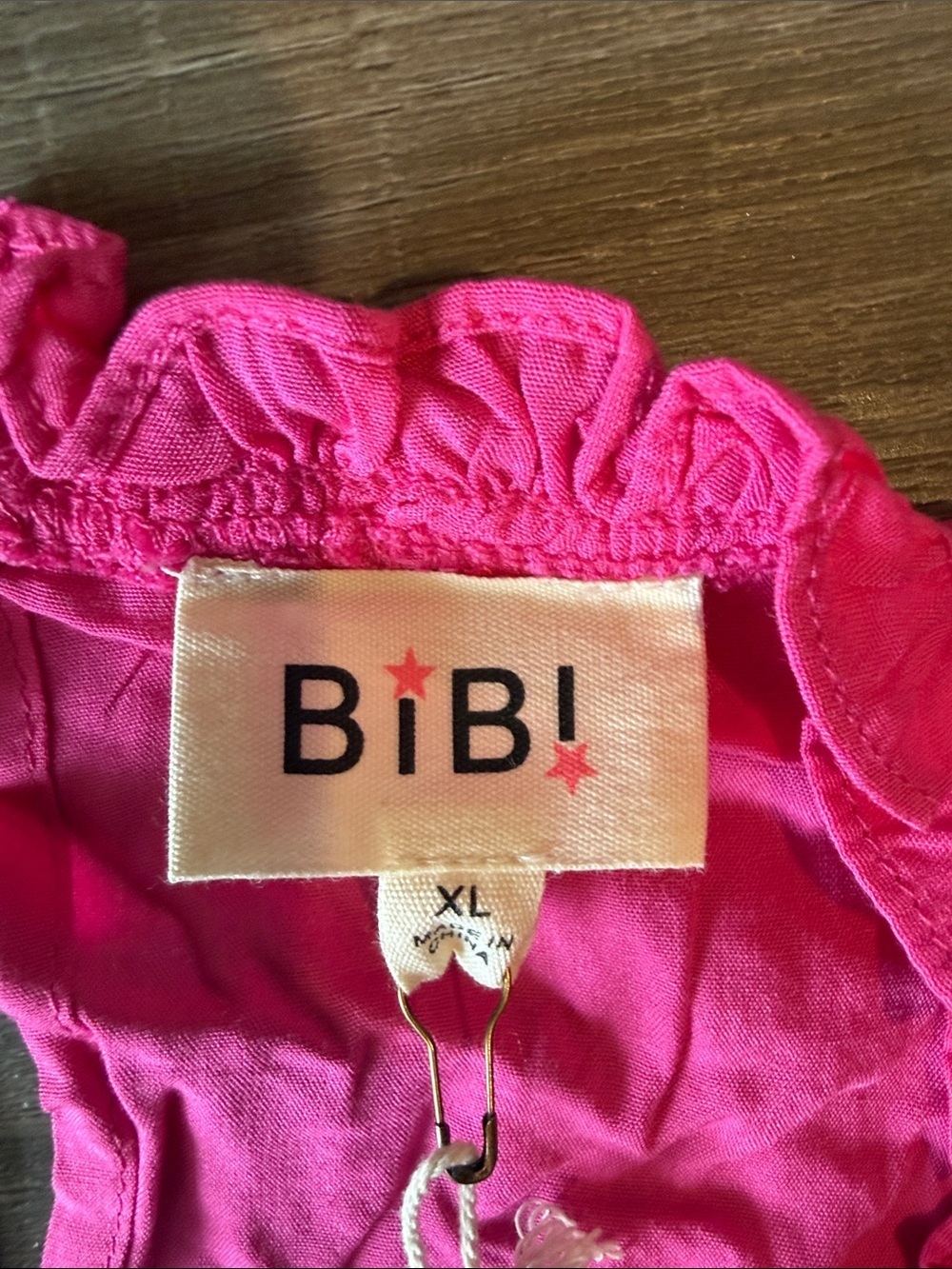 BiBi Colorblock Ruffle Sleeve Top NWT - XL - Picture 2 of 10